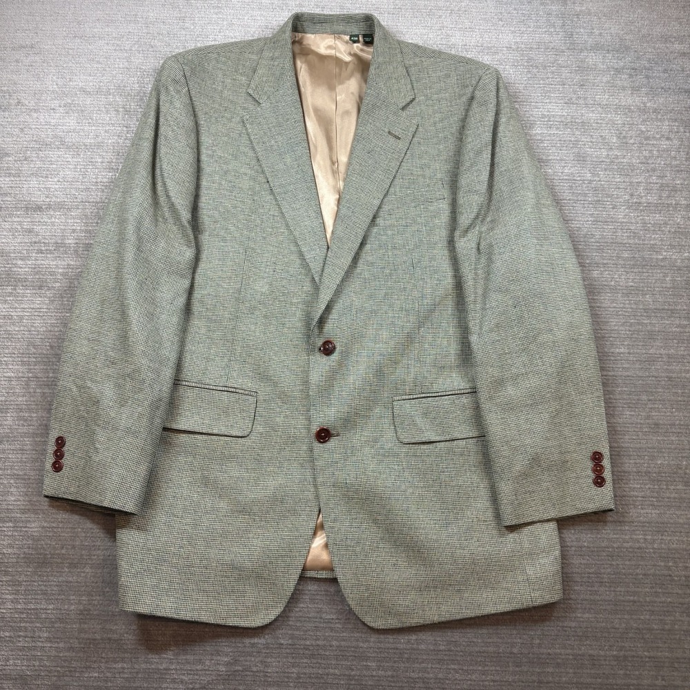 Vintage Orvis Silk Sport Coat Blazer Mens 42R‎ Green Tweed Casual Academic